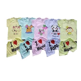 ( Tặng 1 đôi tất kẹo)Combo 5 bộ cộc tay, 5 bộ ba lỗ và 10 quần chục cho bé trai, bé gái
