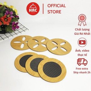 Mua Đế lót nồi bằng gỗ tre (HÀNG TỐT-GIÁ RẺ) Rế lót nồi sang trọng tiện dụng