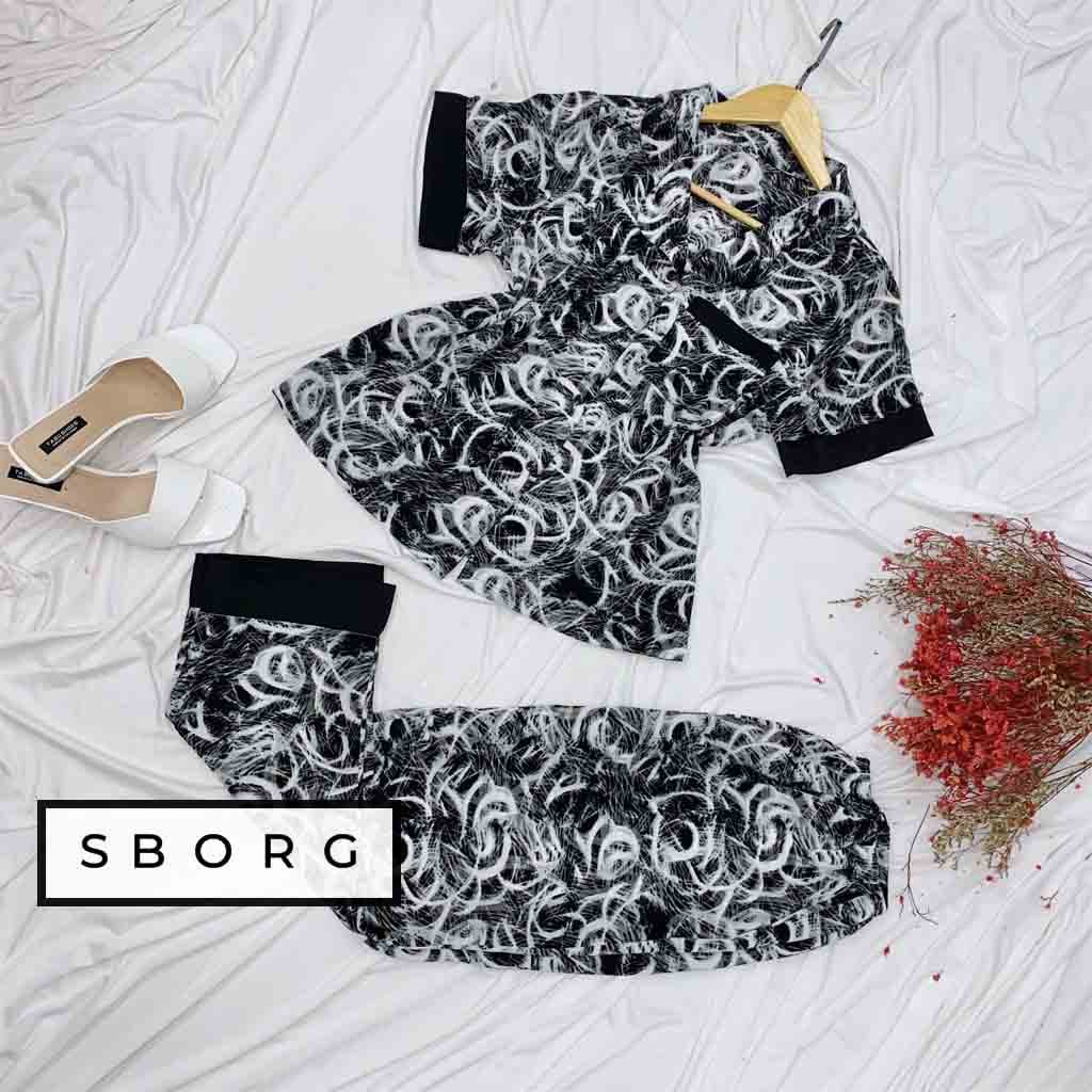 Bộ mặc nhà trung niên SBORG pijama nữ chất lụa hongkong cao cấp tay ngắn quần dài có túi bigsize từ 50-75kg quà tặng mẹ