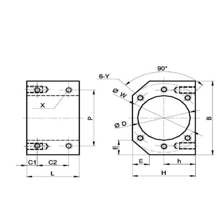 [CNC] Gá Đai Ốc Vít Me Bi DGS1605