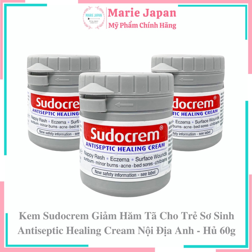 Kem Sudocrem Giảm Hăm Tã Cho Trẻ Sơ Sinh Antiseptic Healing Cream Nội Địa Anh - Hủ 60g