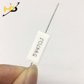 Linh Kiện Điện Tử, Điện Trở Công Suất Trở Sứ 5W 47R 5%- Combo 10 Con