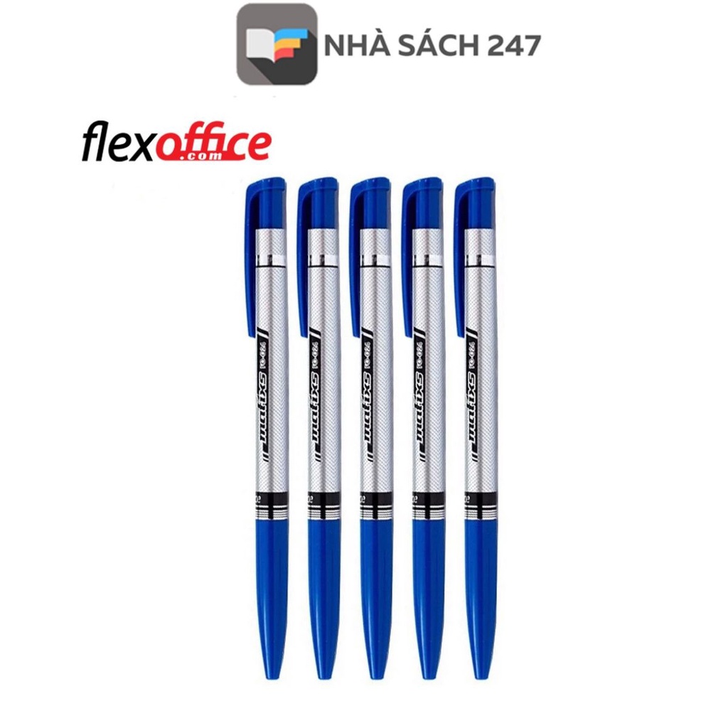 Bút bi FO-024 ngòi 0.7mm (xanh, đen, đỏ),Bút sản xuất theo công nghệ mới Nét viết trơn, êm, mực ra đều và liên tục.