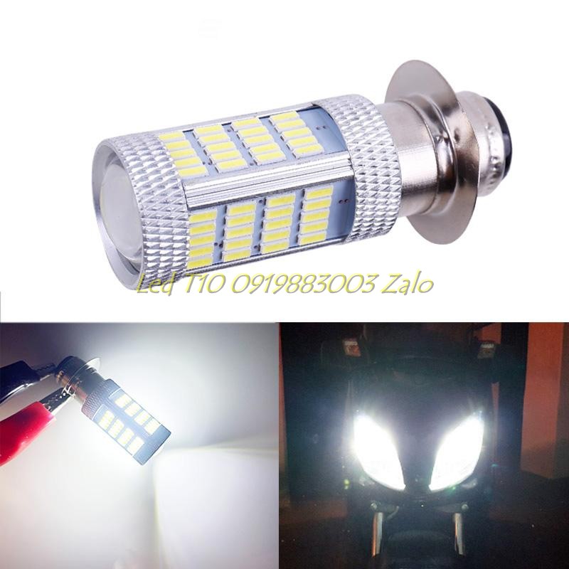 2 bóng LED 92 chipled 4014 chân H6M PX15d ánh sáng trắng cao cấp cho đèn pha xe ô tô xe máy