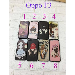 Ốp lưng in hình thời trang cho Oppo F3 Tặng kính cường lực