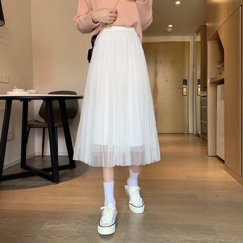 Chân váy tutu màu trắng - chân váy công chúa (hình thật/sẵn) | BigBuy360 - bigbuy360.vn