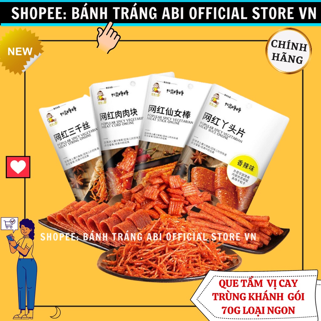 VỀ LOẠI MỚI SẴN HÀNG SET 4 GÓI QUE TĂM CAY TẨM VỊ HỒ NAM BAO BÌ TRẮNG VỀ NHIỀU MÃ MỚI ĐỘC QUYỀN
