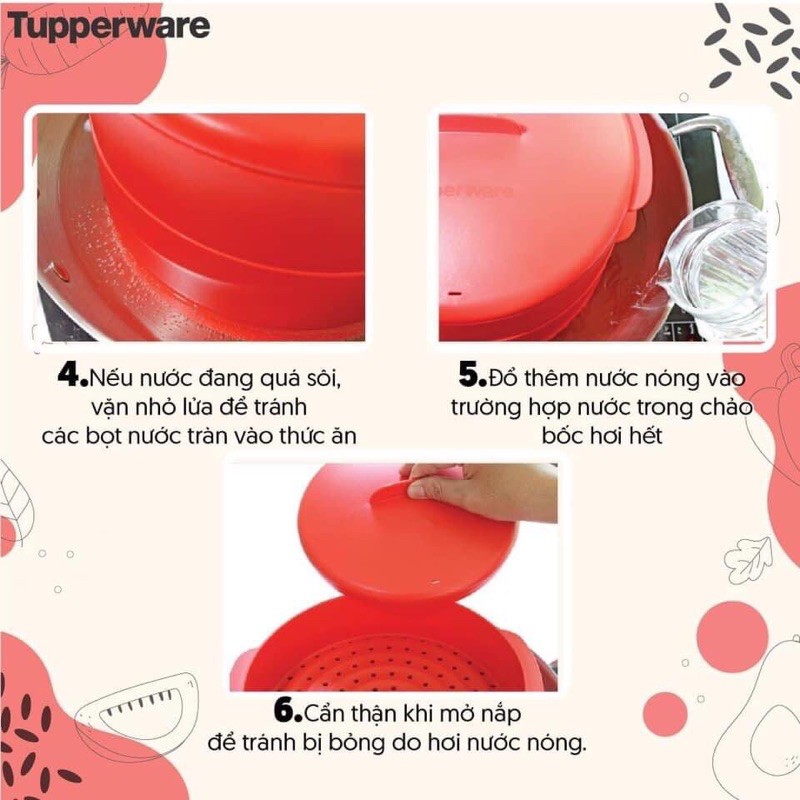 Tupperware <3 Xửng hấp 1 Tầng có nắp Steam It