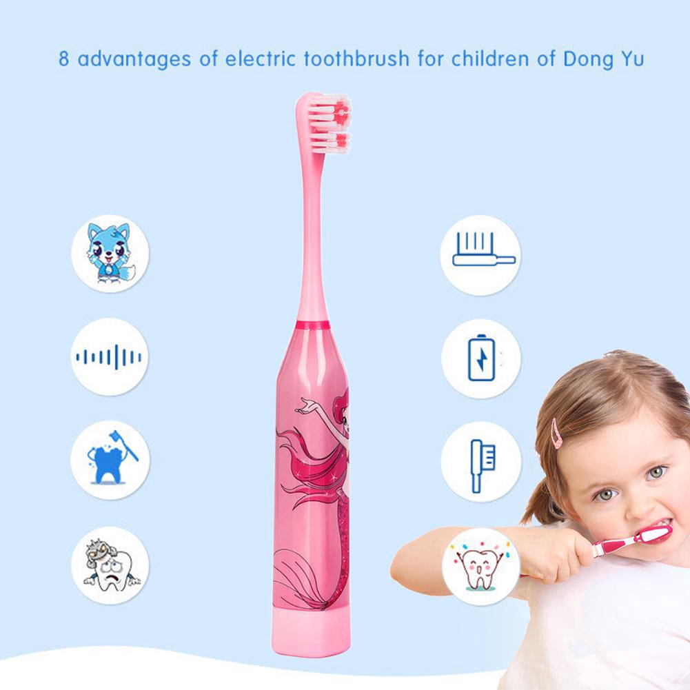 [Hàng mới về] Bàn chải điện đánh răng trẻ em có 2 đầu cọ thay thế