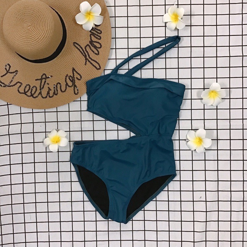 [ĐỒ BƠI NỮ CAO CẤP] Bikini 1 mảnh chéo cổ sành điệu nhiều màu