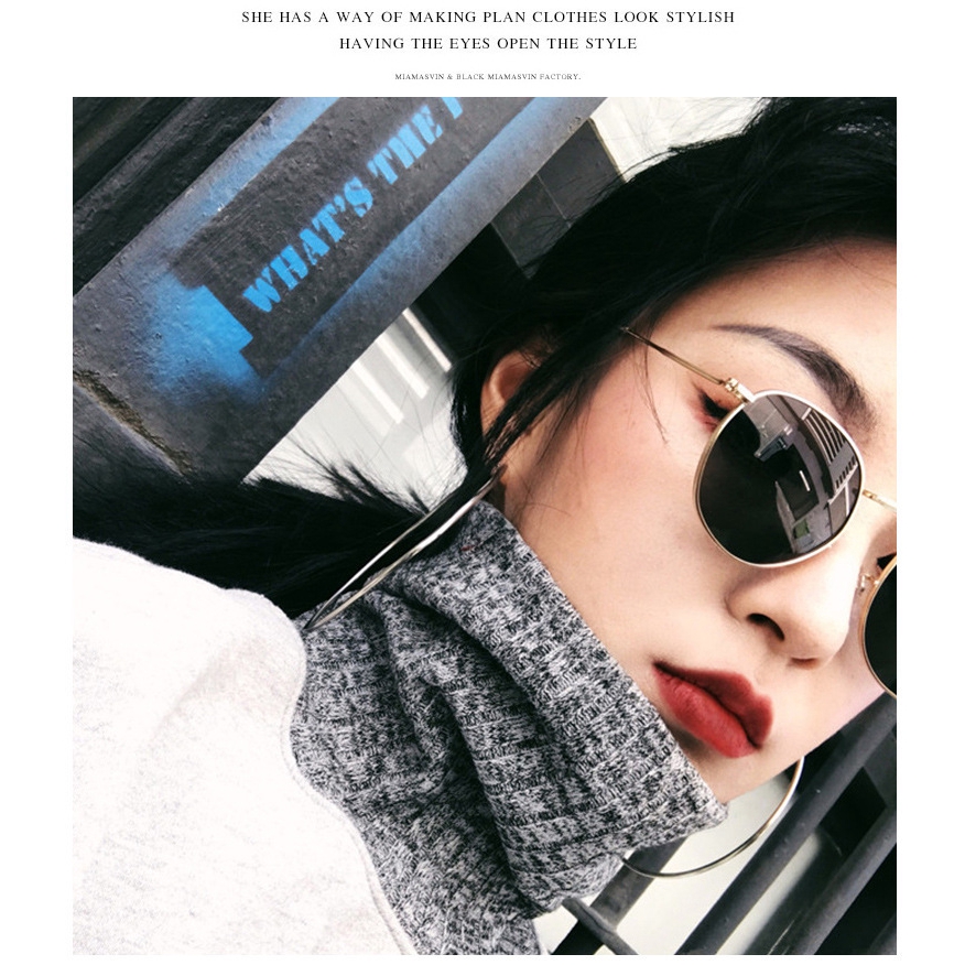 Kính Mát Gọng Kim Loại Tròn Phong Cách Vintage Unisex