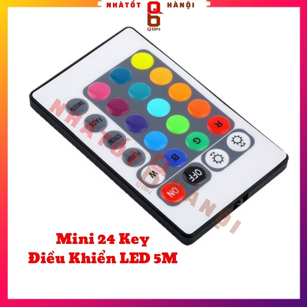 Điều khiển remote Led Rgb minikey 24 phím kèm pin Dùng cho các loại Dây led