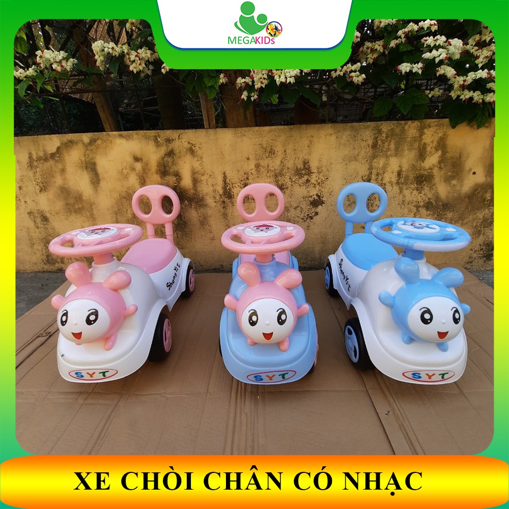 Xe chòi chân có nhạc đầu thỏ cho bé