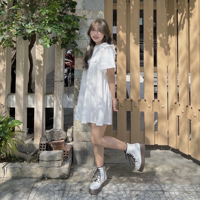 ĐẦM BABYDOLL TAY LOE (ảnh thật/video)