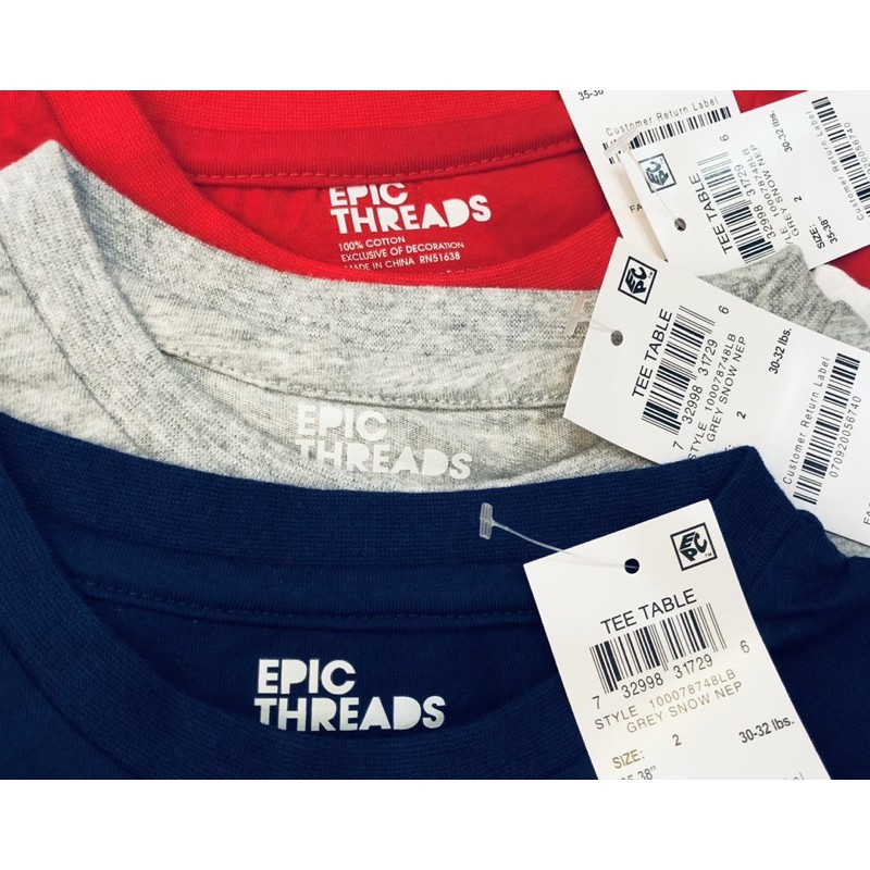 Set 3 áo cộc tay hãng Epic dư xịn cho bé trai