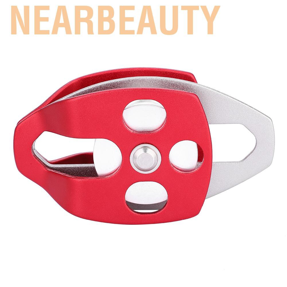 Nearbeauty Aluminium Magnesium Alloy Heavy Duty Single Swivel Rope Pulley Block Climbing Safety Equipment