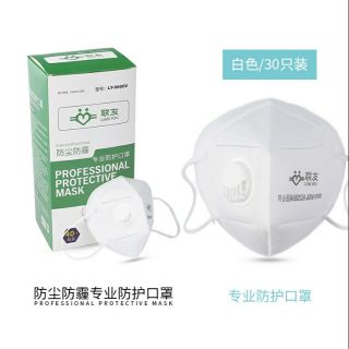 Khẩu trang lọc bụi mịn PM 2.5 đạt chuẩn KN90 có van 1 chiều thông minh Lian you chính hãng