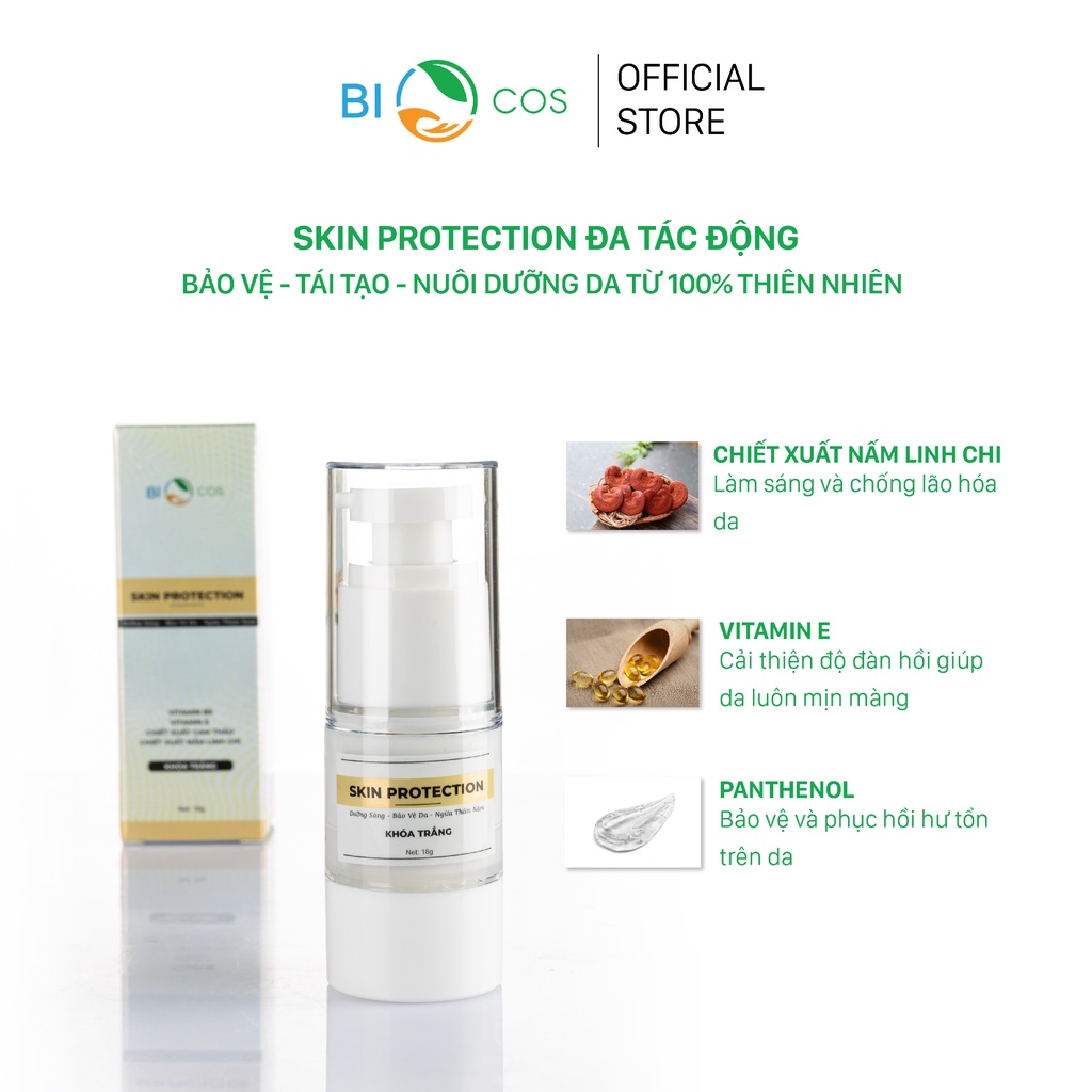Kem Dưỡng Da Ngừa Thâm Nám Skin Protection BIOCOS 18g - Bảo Vệ Da và Dưỡng Da Chuyên Sâu