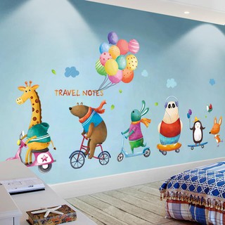 Sticker Dán Tường Họa Tiết Hoạt Hình Dễ Thương Bắt Mắt🌱Giấy Dán Tường Tự Dính Họa Tiết Hoạt Hình Dễ Thương Trang Trí Phòng Ngủ / Trường Mẫu Giáo