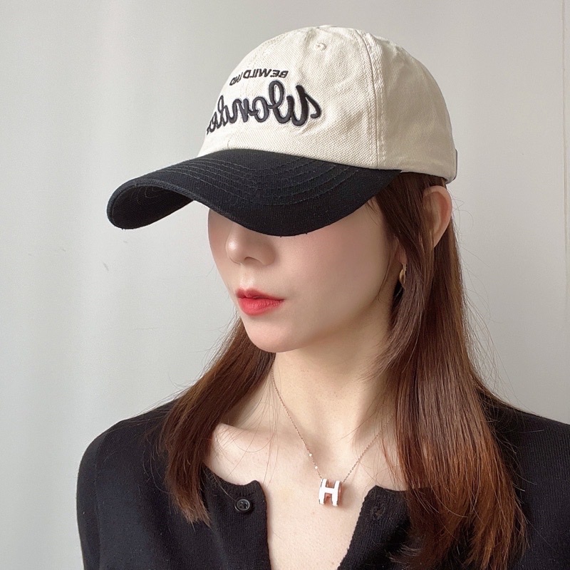 Mũ Lưỡi Trai Nón Kết Nhung Cao Cấp Phối Màu Thêu Chữ Wonder 491 Phong Cách Ulzzang Form Unisex Nam Nữ - Hazo