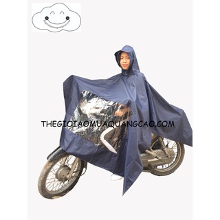 ÁO MƯA CÁNH DƠI - VẢI DÙ - HẾT KHỔ (khổ rộng) - XANH ĐEN