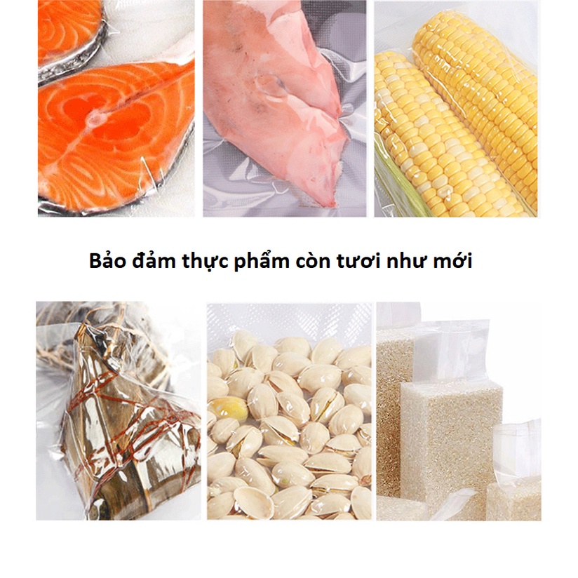 Máy hút chân không mini kèm hàn miệng túi thực phẩm gia đình, đóng gói bảo quản đồ ăn, không kén túi - Abby house