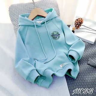 Mcbb - 7-23 kg vải da cá áo hoodie bé trai bé gái unisex áo thun tay dài cho bé trai có nón trùm đầu áo khoác trẻ em bộ