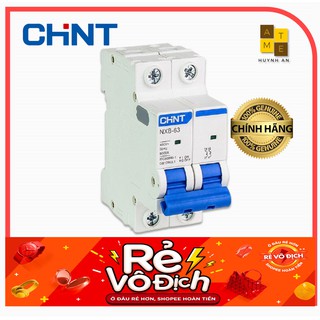 Cầu dao Aptomat an toàn MCB NXB-63 2 Pha 6A - 63A dòng cắt 6kA, Hãng CHINT (Hàng chính hãng xuất khẩu)