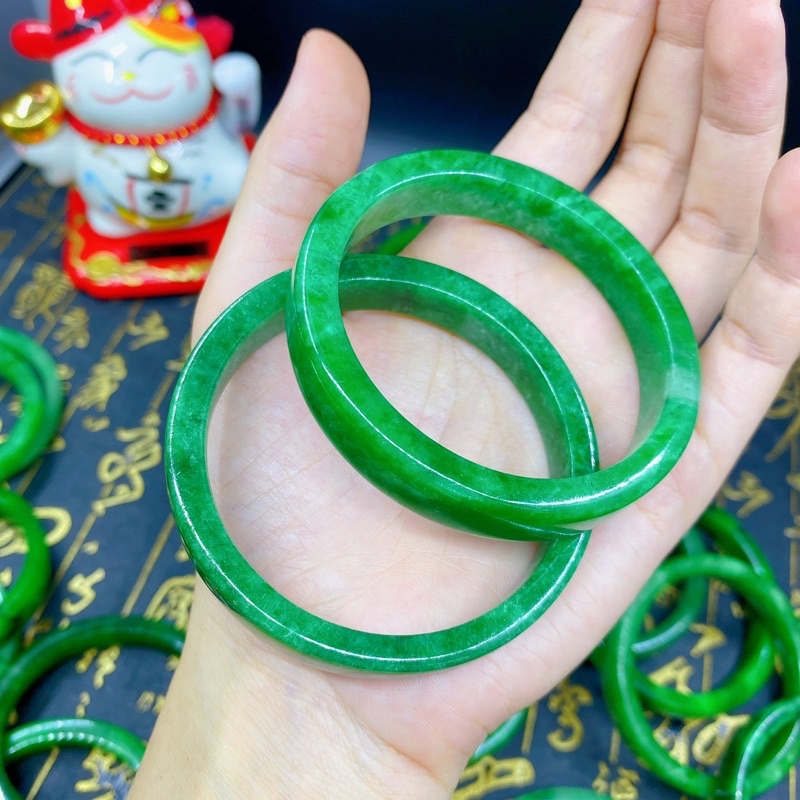 Vòng ngoc sơn thuỷ size 55-62 ☯ Hợp Ngũ Mệnh ☯ Hộ Thân, Bình An, Tài Lộc, May Mắn, Sức Khoẻ