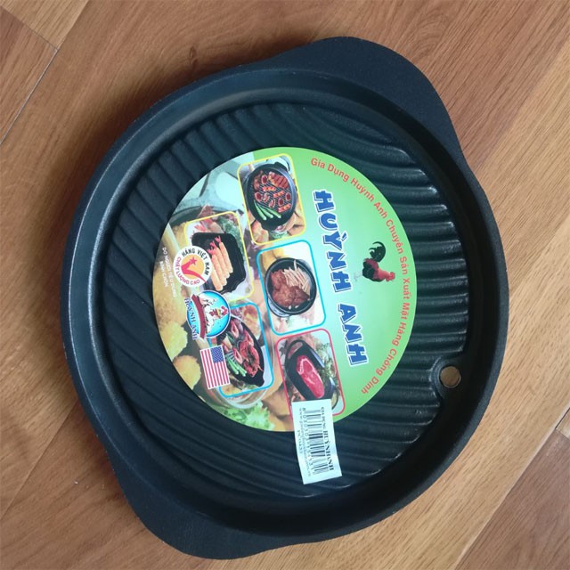Chảo Nướng Men Gang Tròn Chống Dính Kiểu Mới 27cm Huỳnh Anh