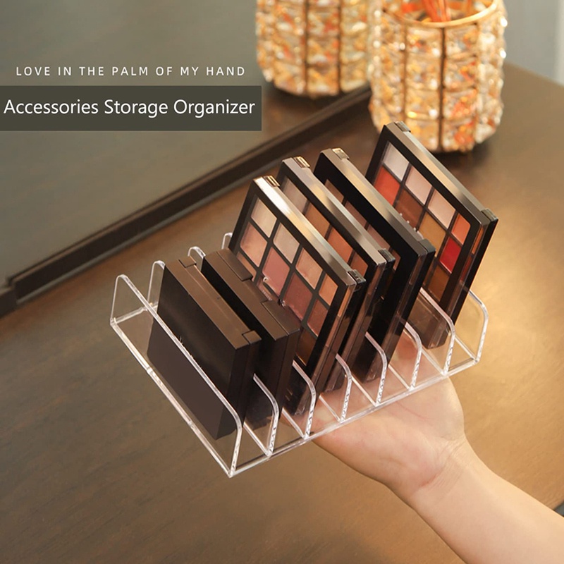 Set 2 Khay Nhựa Acrylic 7 Ngăn Đựng Mỹ Phẩm Tiện Dụng