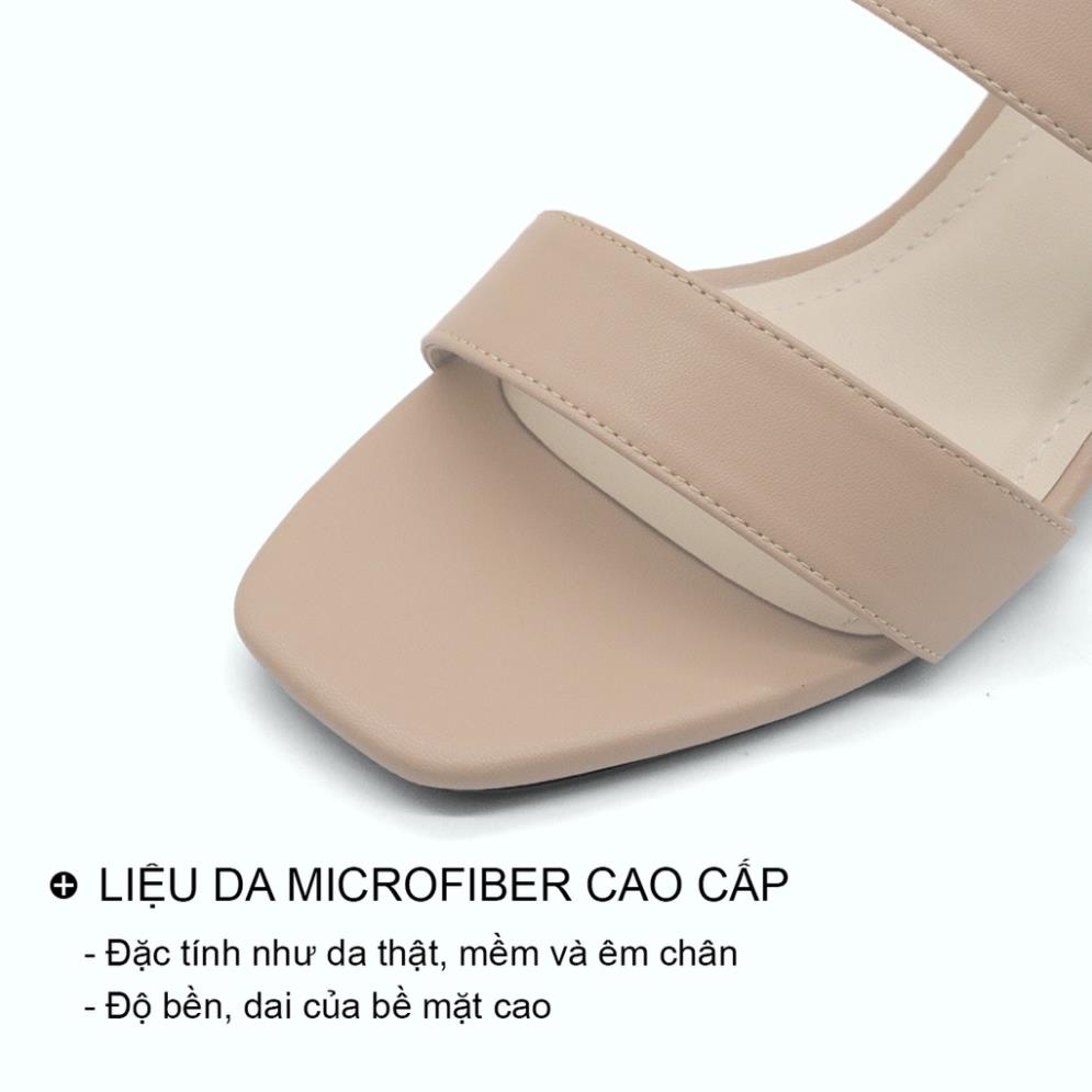 . Guốc cao gót nữ đế vuông đẹp dáng dép sandal cao 5p quai ngang mũi vuông cao cấp bAimée & bAmor – MS1665 ;