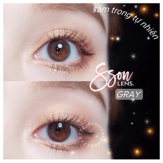 Kính Áp Tròng Lens Xám Tự Nhiên, Có cận Giãn Vừa, Giãn Nhỏ