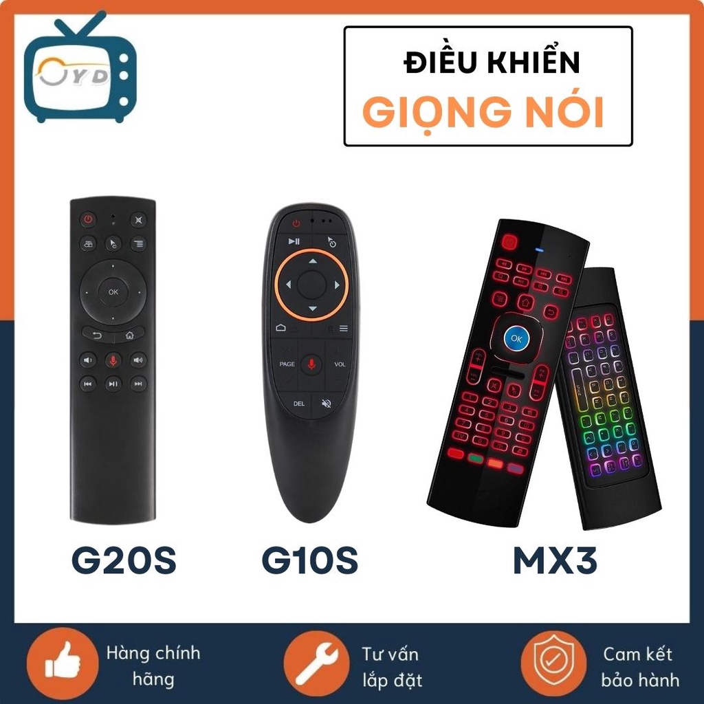 Điều khiển giọng nói G10S/G20/MX3 (loại 1) cho Android Tvbox, Smart Tv,...kèm chức năng chuột bay, học lệnh,...