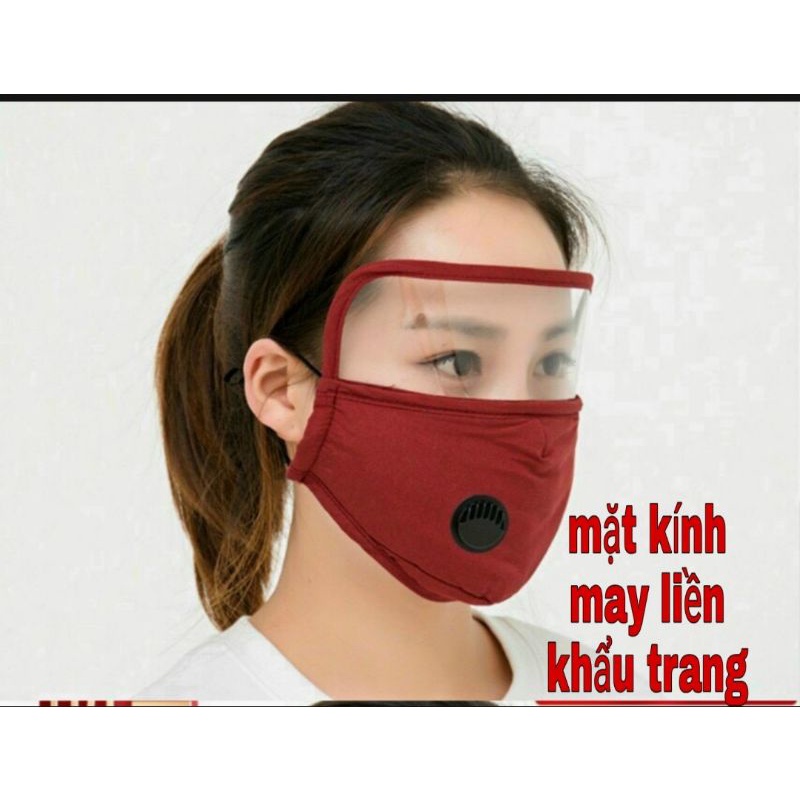 🇨🇭KHẨU TRANG ĐA NĂNG KÈM KÍNH CHẮN TIA BỌT CÓ VAN THỞ CHUYÊN DÙNG. MẶT KÍNH TRONG SUỐT MAY LIỀN KHẨU TRANG | BigBuy360 - bigbuy360.vn