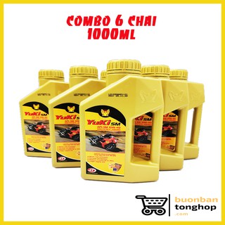 COMBO 6 CHAI NHỚT YUKI NANO XE SỐ 1 LÍT