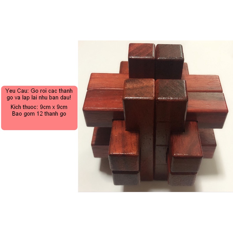 Đồ chơi trí tuệ_Thử thách trí não_Tổng hop - Wooden Puzzle_Khóa Khổng Minh_Hack não &amp; Xoắn não_IQ Toys_Giải đố