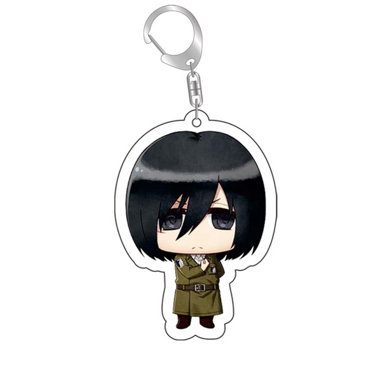 Tmdbyx Móc Khóa Nhựa Acrylic Mặt Hình Nhân Vật Hoạt Hình Anime Attack on Titan Nhật Bản