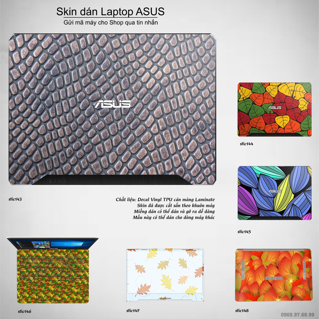 Skin dán Laptop Asus in hình Hoa văn sticker _nhiều mẫu 24 (inbox mã máy cho Shop)