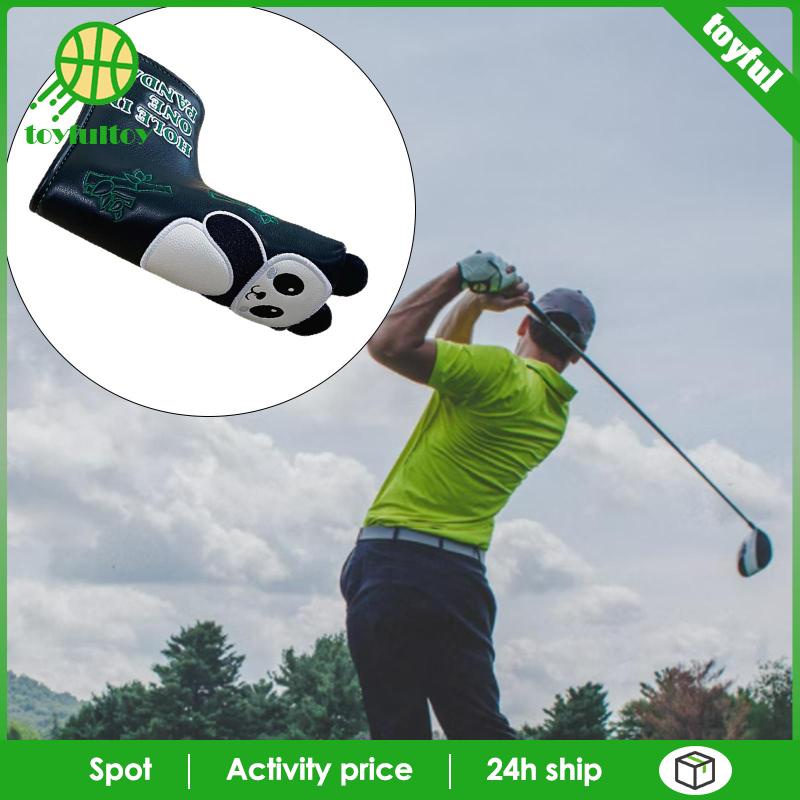 Vỏ Bọc Đầu Gậy Đánh Golf Bằng Da PU Thêu Họa Tiết Gấu Trúc Vui Nhộn Dễ Sử Dụng Cho Nữ