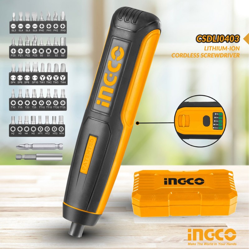 4V Máy siết vít dùng dùng pin Lithum INGCO CSDLI0403