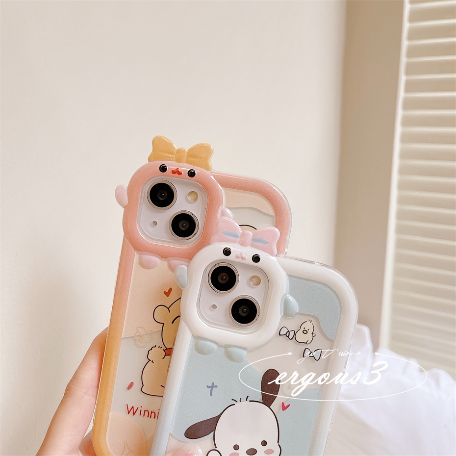Ốp Điện Thoại Mềm Hình Gấu Pooh Và Pochacco Cho iPhone 14 13 12 11 Pro Max SE2020 X XR Xs Max 7 8 6 6s Plus
