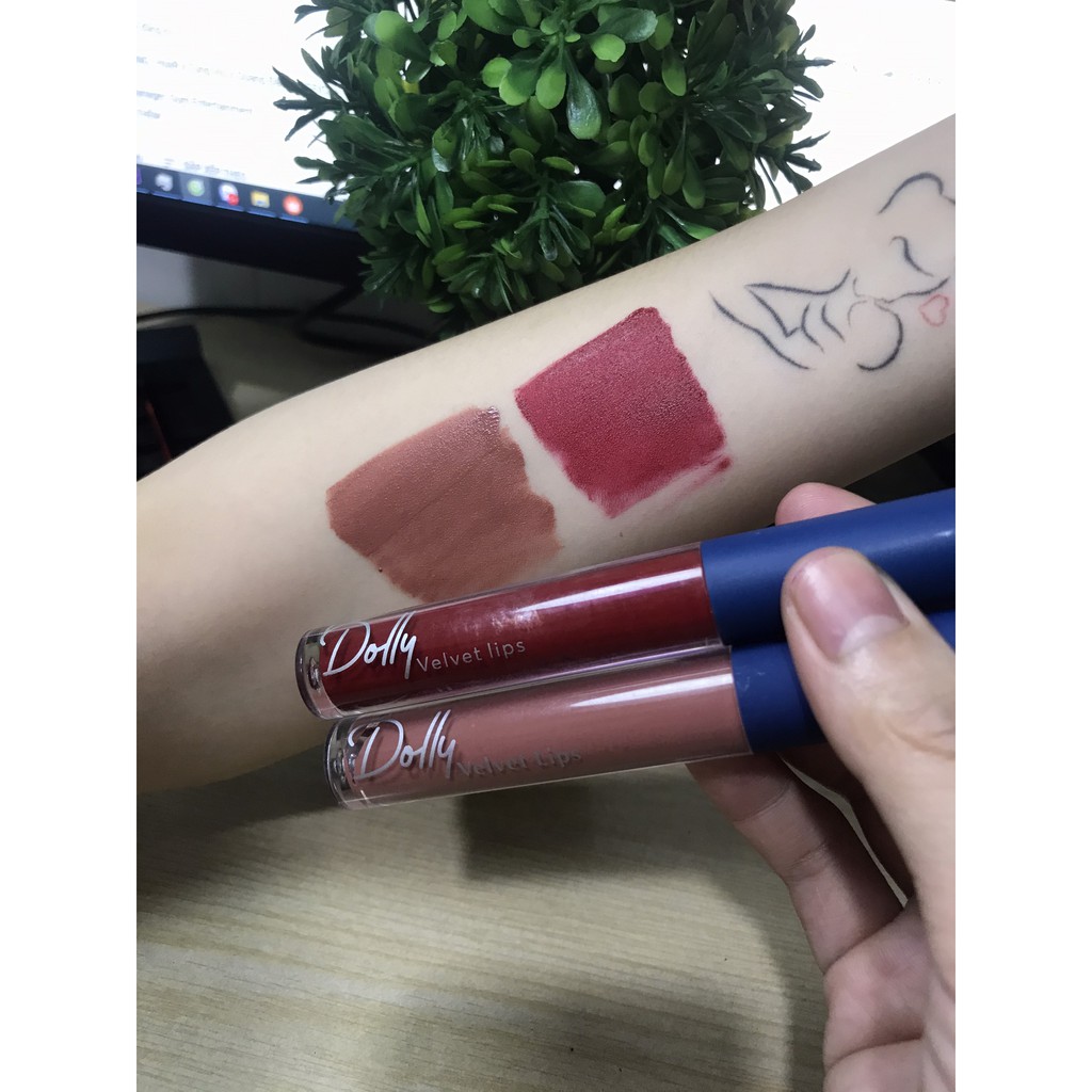 [Nâu Tây] Son Cao Cấp Dolly Velvet Lips Blue Classic 2020 Màu Nâu Tây Sang Chảnh Tặng Kèm Dưỡng Môi