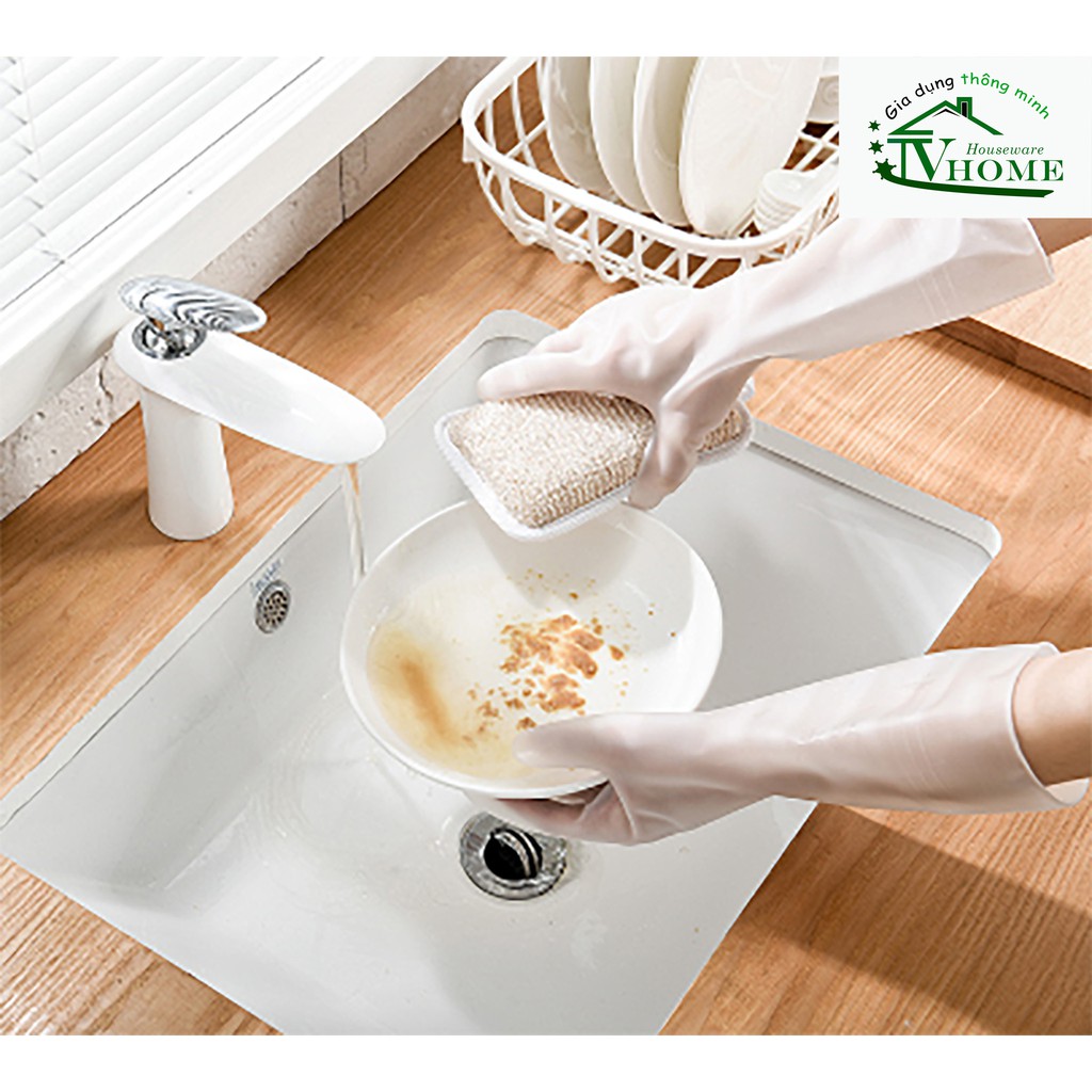 Găng tay nhà bếp, găng tay cao su làm bếp chất liệu siêu dai siêu bền đa năng.