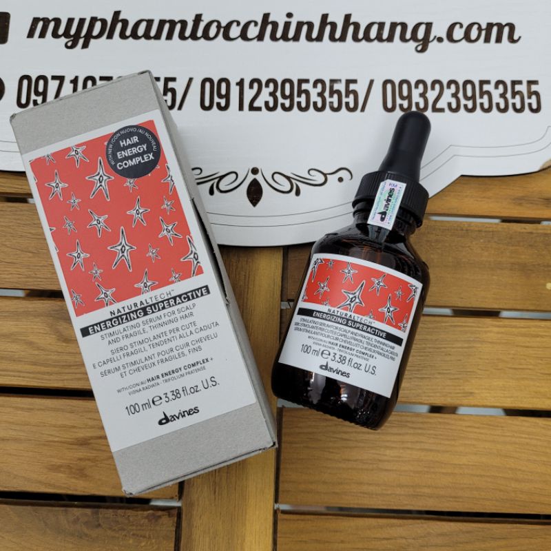 TINH CHẤT GIẢM RỤNG VÀ MỌC TÓC DAVINES SUPERACTIVE 100ML + lược gỗ