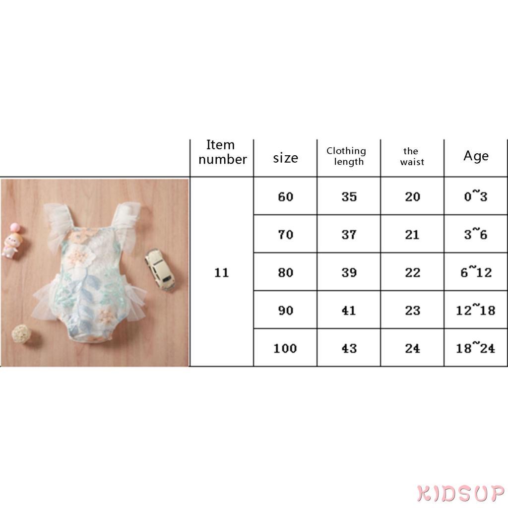 Áo liền quần không tay thêu hoa cho bé gái