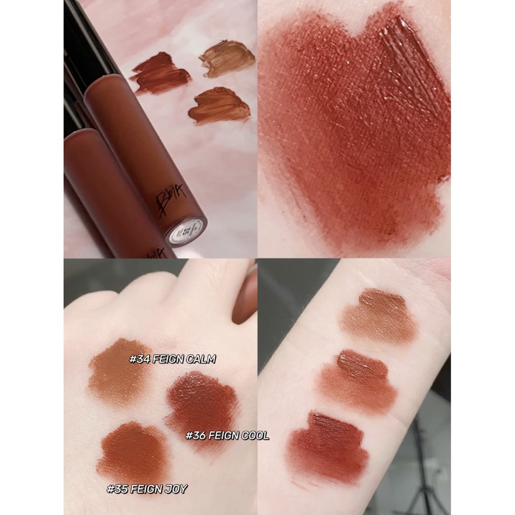Son Kem Lì Bbia Velvet Lip Tint màu 23 24 25 34 35 36 37 38