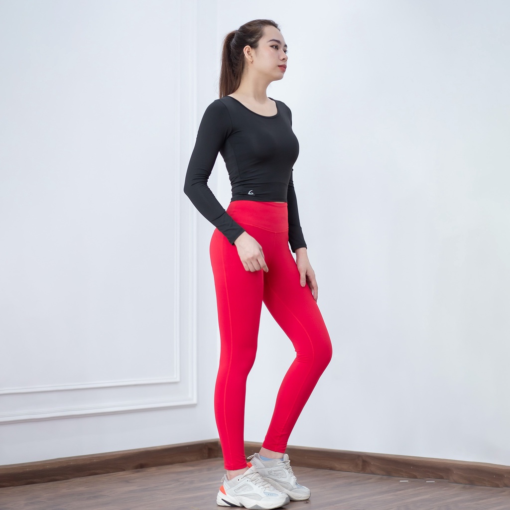 Bộ đồ tập (Genmax V3 dài - Croptop dài tay)  phù hợp Yoga, gym, đạp xe, dance