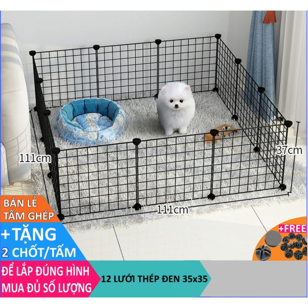 TẶNG CHỐT - Chuồng quây chó mèo thú cưng lắp ghép bằng tấm lưới sắt thép bán sỉ lẻ theo miếng