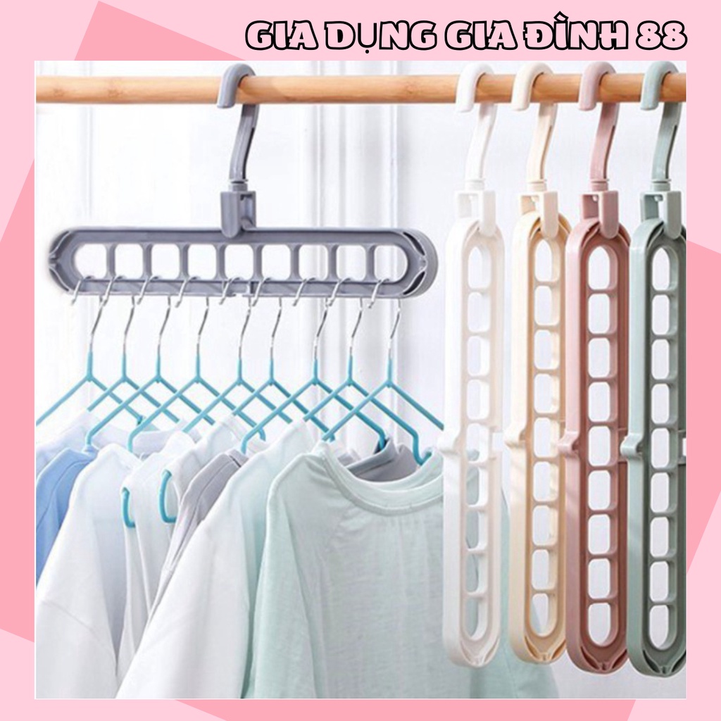 Móc Treo Đồ Đa Năng 9 Lỗ/ Thanh Treo Đồ Tiết kiệm Diện Tích 2341 Shop Gia Dụng Gia Đình 88
